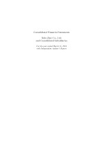 CONSOLIDATED FINANCIAL STATEMENTS